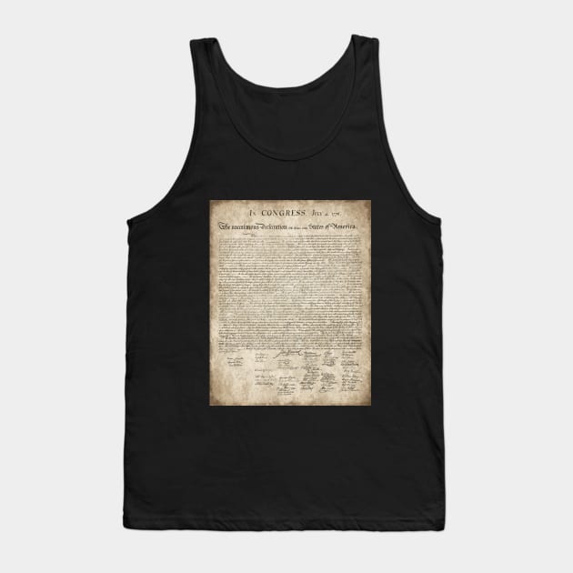 Vintage Style Declaration of Independence Tank Top by DownThePath